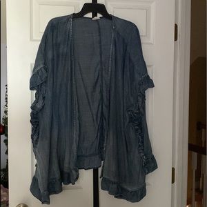 Three Birds Nest Denim Poncho